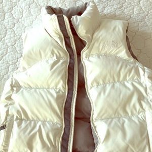 North face 700 vest xs- white